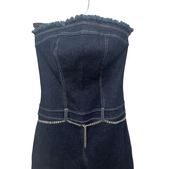 Cello Vintage Jeans Denim Blue Strapless Jumpsuit - Picture 2 of 7